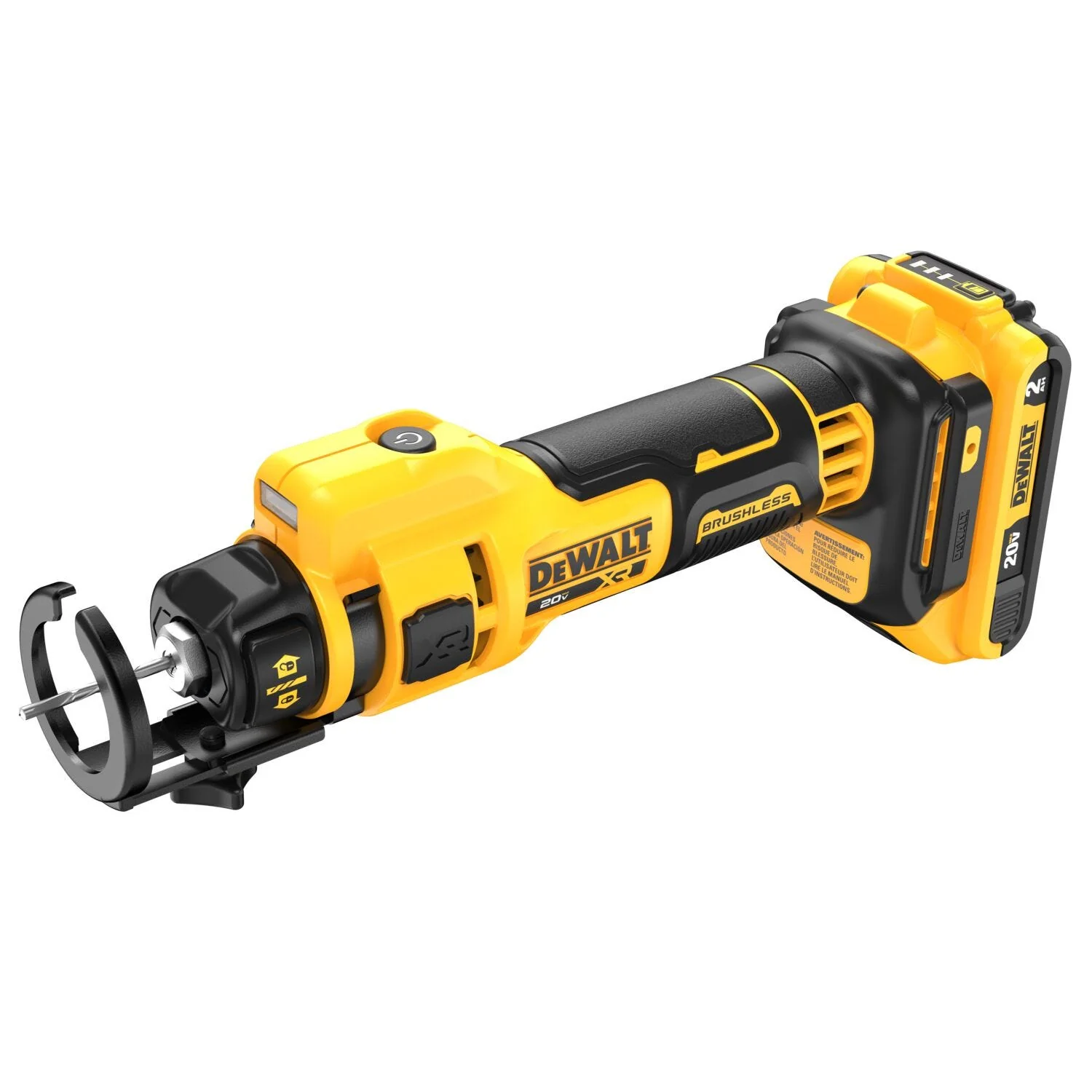DeWalt DCE555D2 20V MAX XR Brushless Drywall Cut-Out Tool 2.0Ah Kit - Image 3
