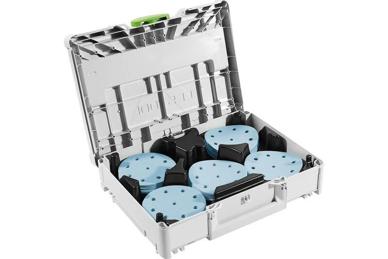 Festool ETS EC 125/3 EQ-Plus 125mm (5") Compact Brushless Finish Sander Set w/ Granat Abrasive Value Set Systainer - Image 3