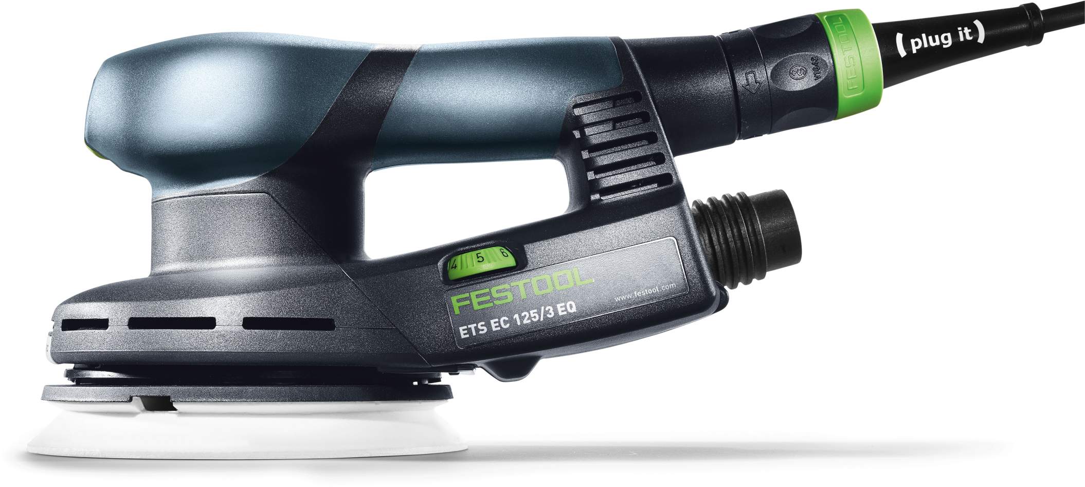 Festool ETS EC 125/3 EQ-Plus 125mm (5") Compact Brushless Finish Sander Set w/ Granat Abrasive Value Set Systainer - Image 4