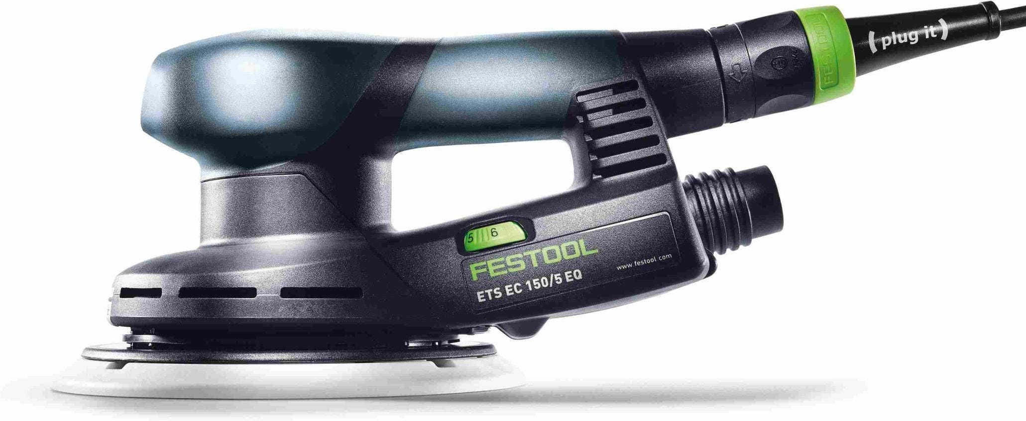 Festool ETS EC 150/5 EQ 150mm (6") Compact Finish Sander Set w/ Granat Abrasive Value Set Systainer - Image 4