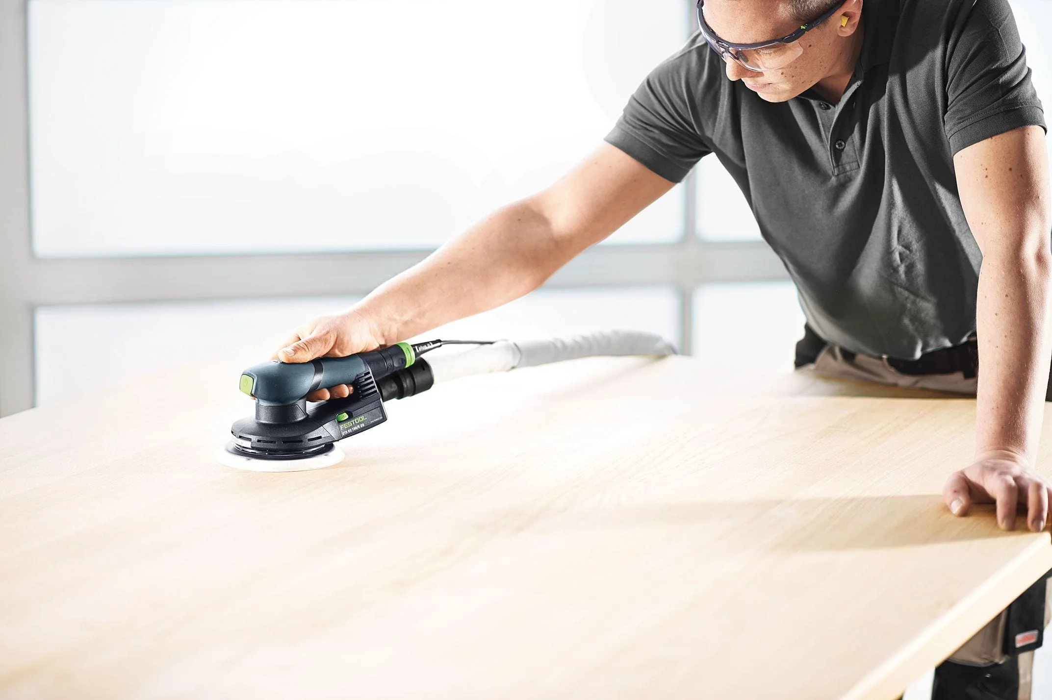 Festool ETS EC 150/5 EQ 150mm (6") Compact Finish Sander Set w/ Granat Abrasive Value Set Systainer - Image 6