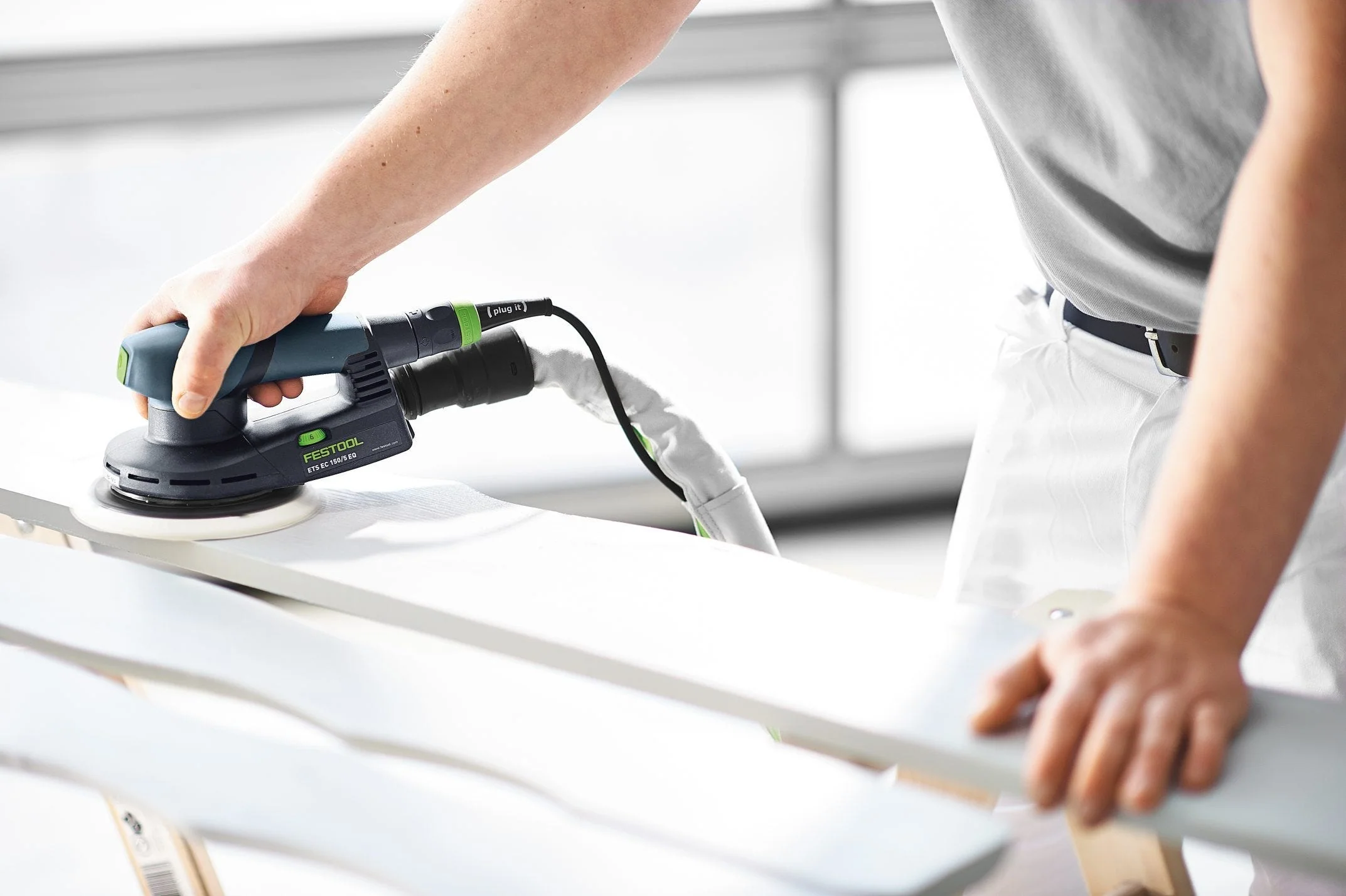 Festool ETS EC 150/5 EQ 150mm (6") Compact Finish Sander Set w/ Granat Abrasive Value Set Systainer - Image 9