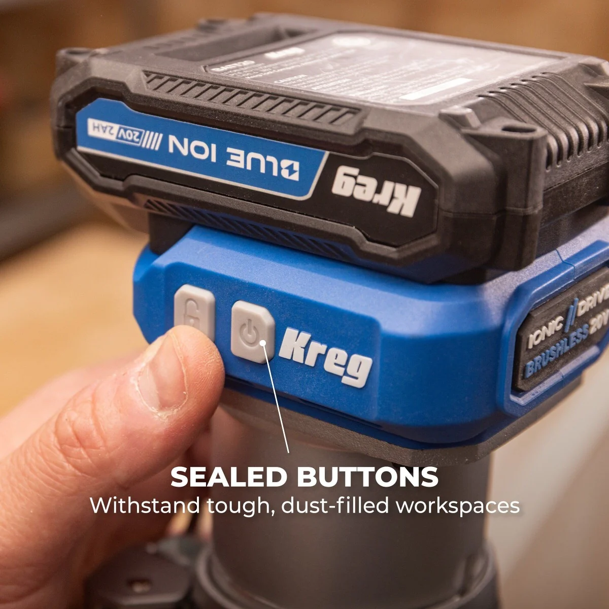 Kreg KPTRT025A 20V Ionic Drive Cordless 1/4-in Trim Router, Tool Only - Image 7