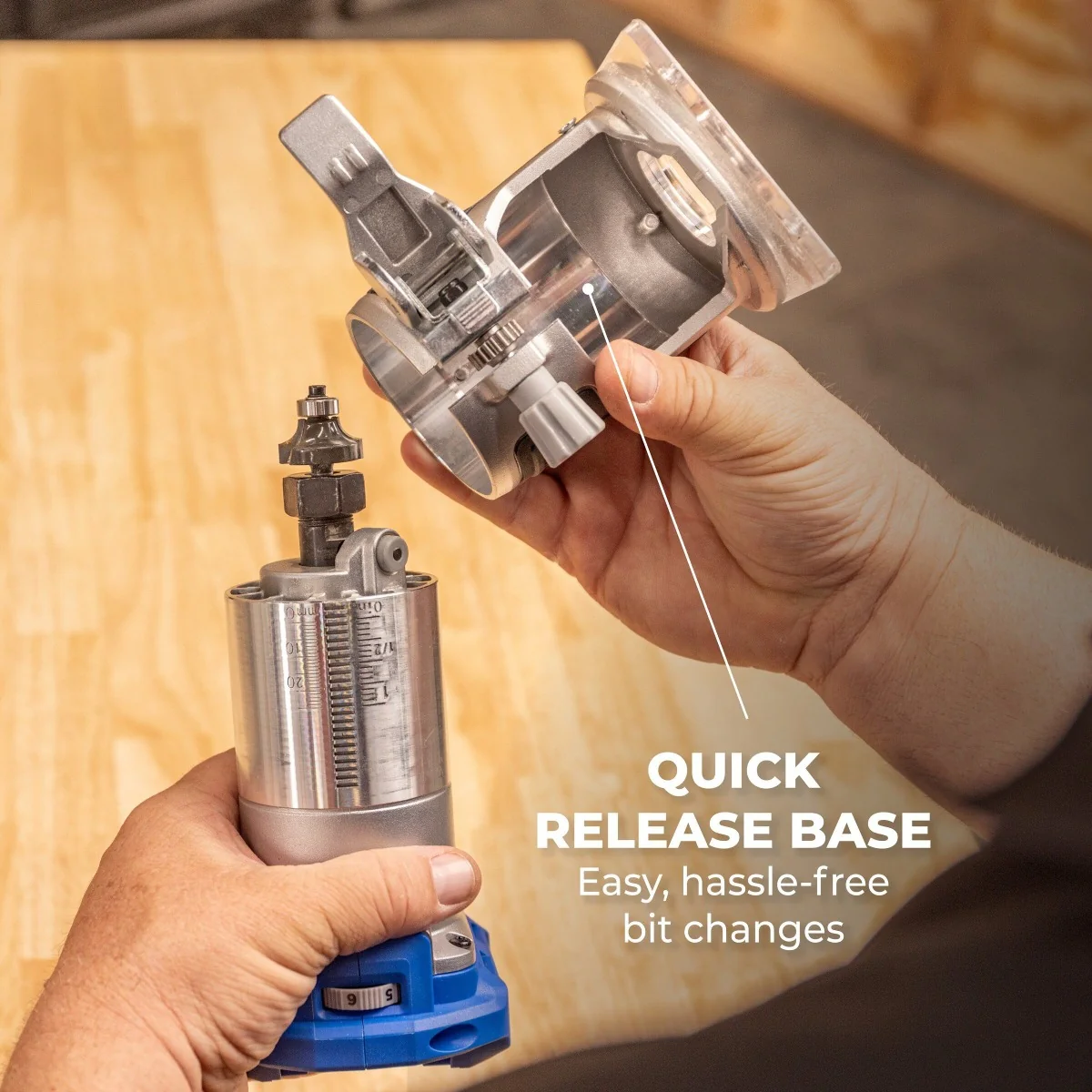 Kreg KPTRT025A 20V Ionic Drive Cordless 1/4-in Trim Router, Tool Only - Image 9