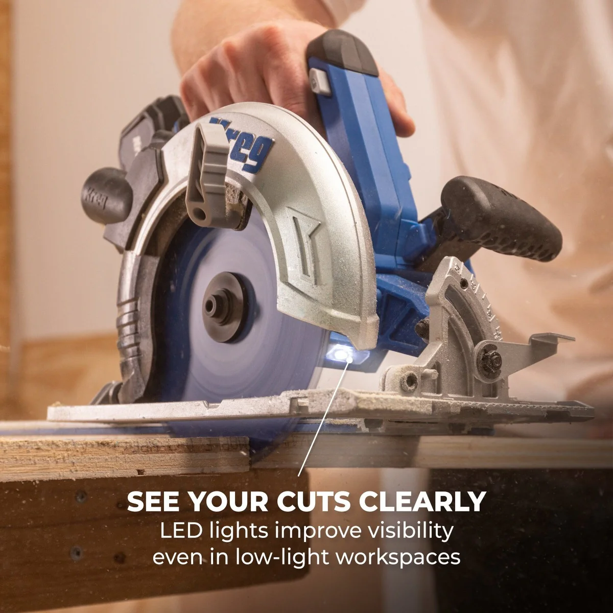 Kreg KPTCS725A 20V Ionic Drive 7-1/4-in Circular Saw, Tool Only - Image 10