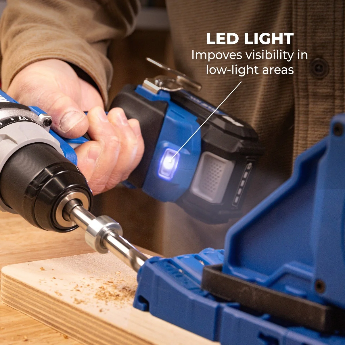 Kreg KPTDR050A 20V Ionic Drive 1/2-in Compact Drill, Tool Only - Image 7