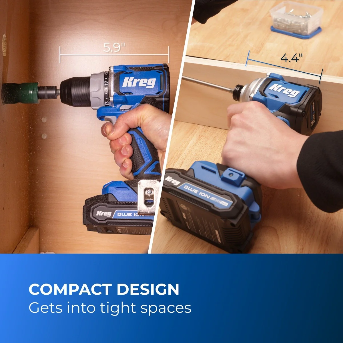 Kreg KPTDR050A 20V Ionic Drive Compact Drill & Driver Combo Kit - Image 3