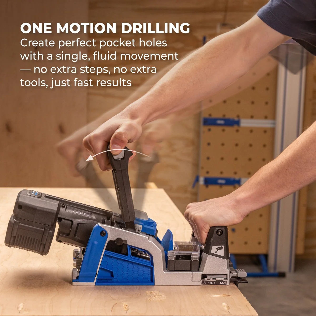 Kreg KPTRB100A Ionic Drive Cordless Rebel Pocket-Hole Joiner, Tool Only - Image 6