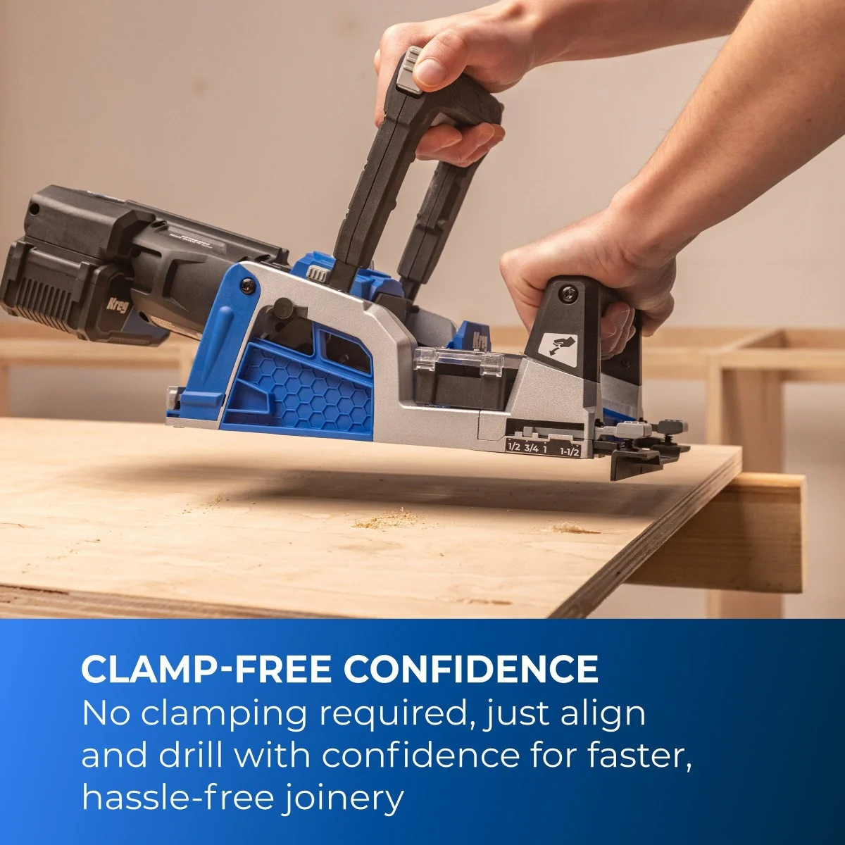 Kreg KPTRB100A Ionic Drive Cordless Rebel Pocket-Hole Joiner, Tool Only - Image 7