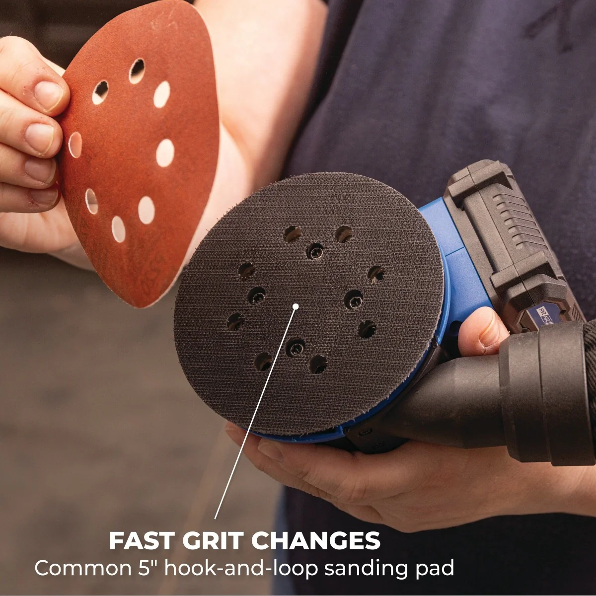 Kreg KPTRS500A 20V Ionic Drive Cordless 5-in Random Orbit Sander, Tool Only - Image 7