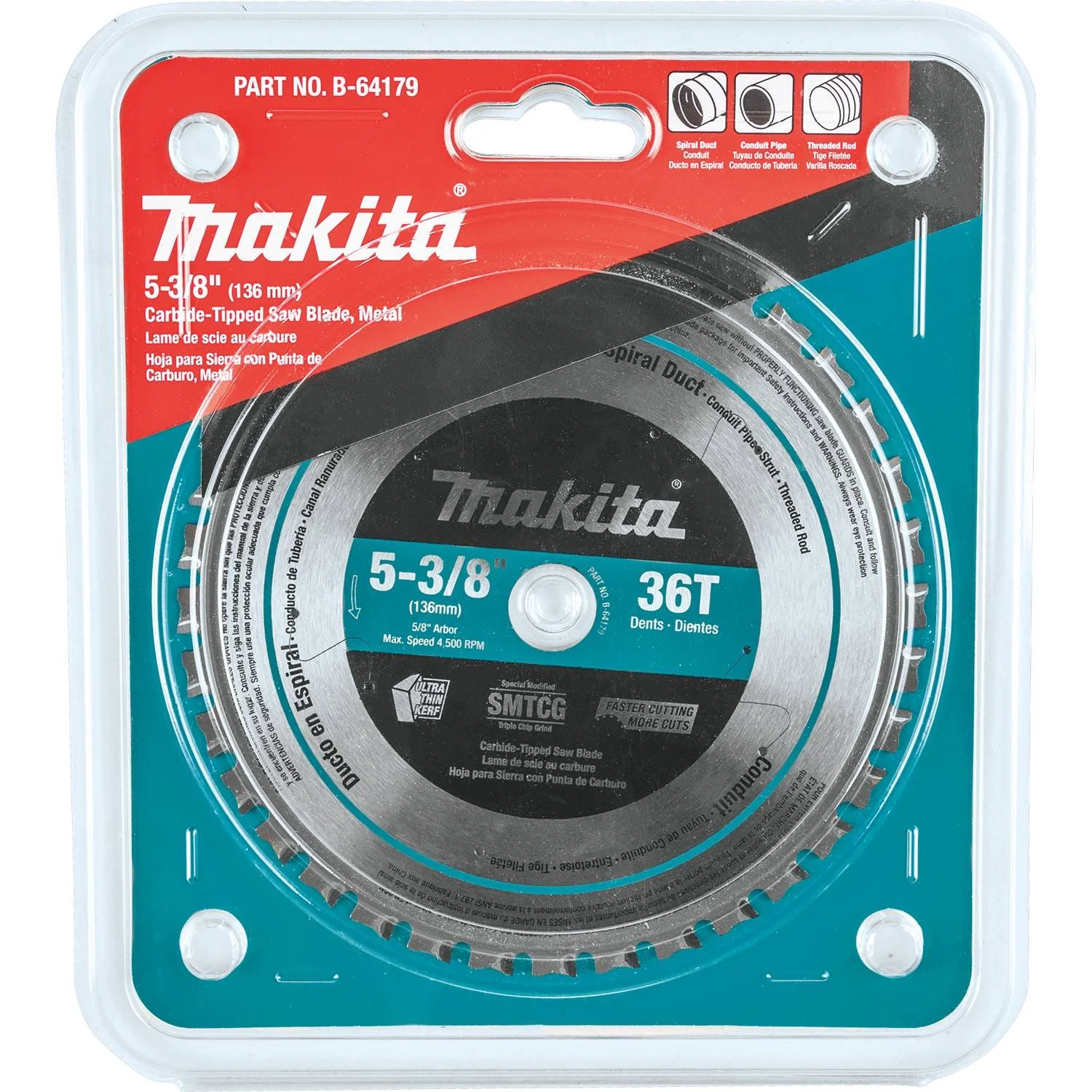 Makita B-64179 5-3/8" 36T Carbide-Tipped Saw Blade, Metal - Image 3