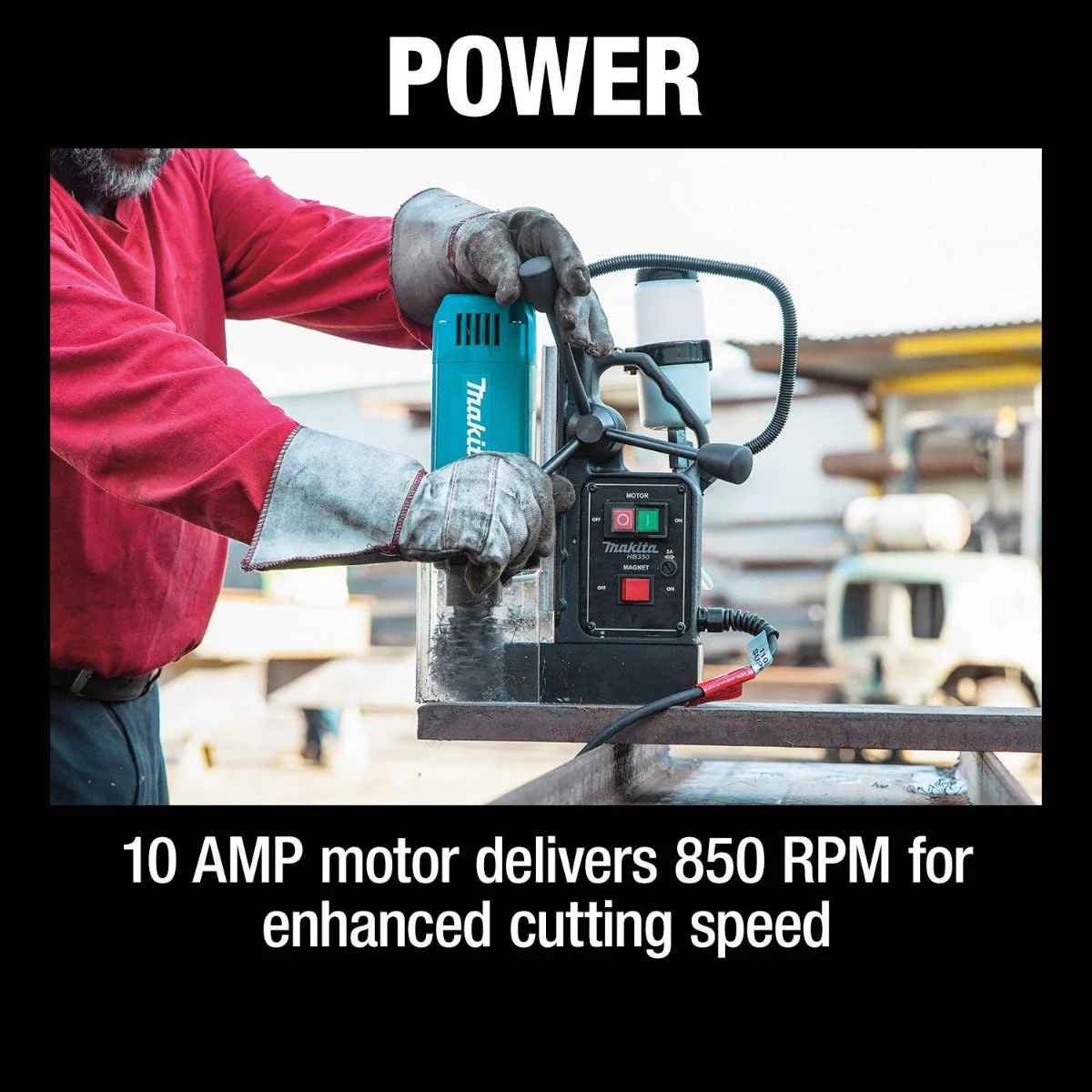 Makita HB350 1-3/8-in Magnetic Drill - Image 6