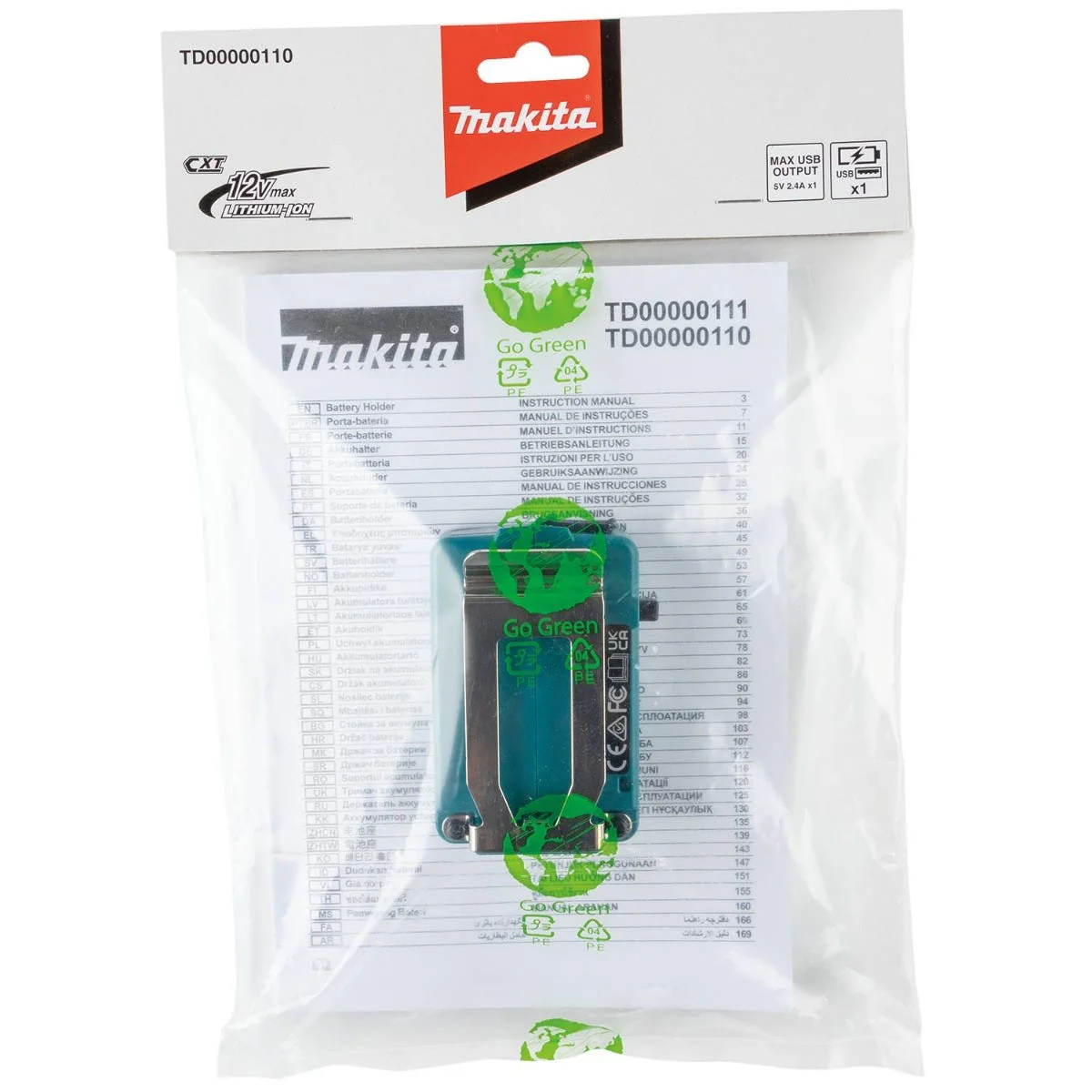 Makita TD00000110 12V max CXT Power Source w/ USB port - Image 6