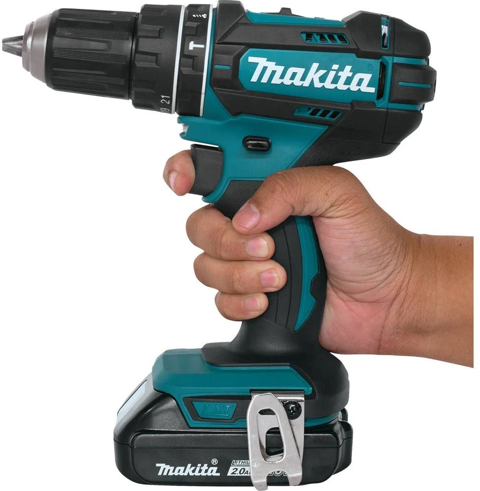 Makita XPH10R 18V LXT Lithium-Ion Compact Cordless 1/2" Hammer Driver-Drill Kit (2.0Ah) - Image 6