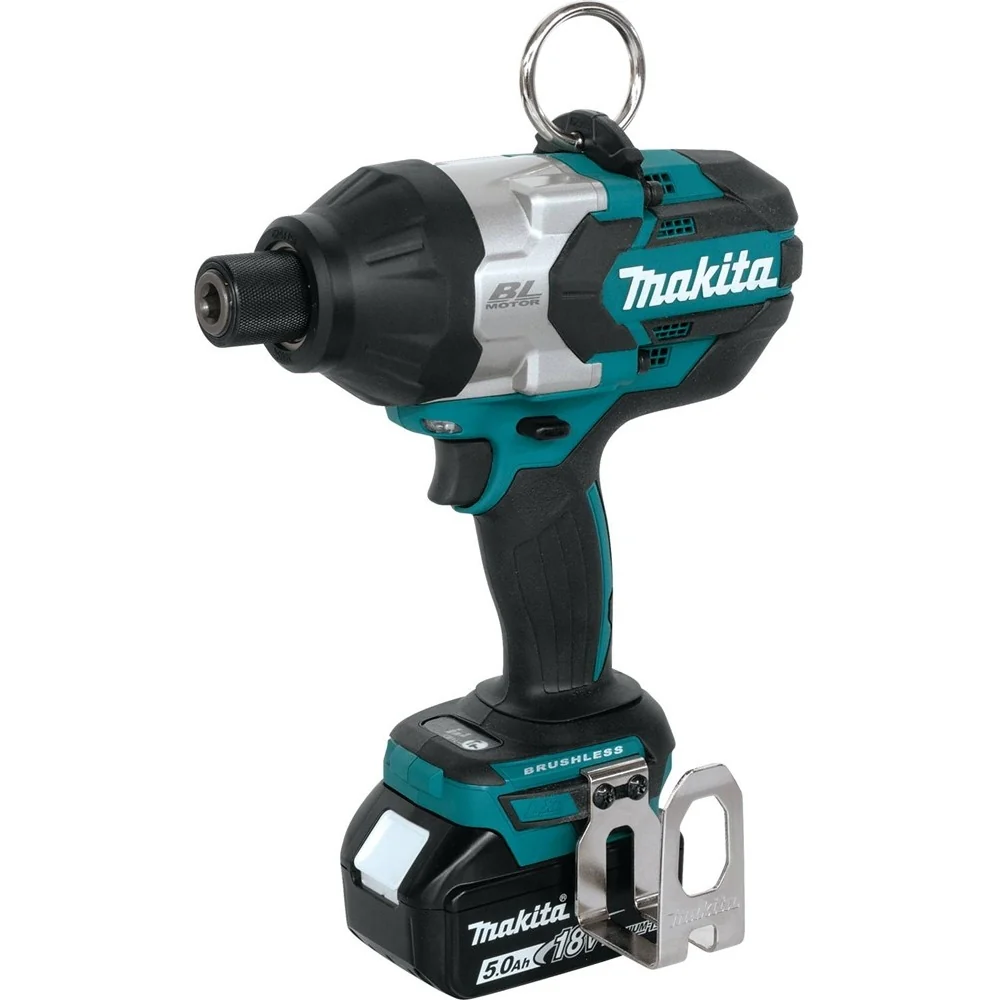 Makita XWT09T 18V LXT Lithium-Ion Brushless Cordless High-Torque 7/16" Hex Impact Wrench Kit (5.0Ah) - Image 5