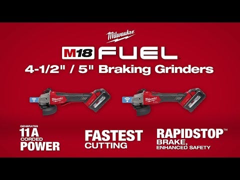 Milwaukee 2882-22 M18 FUEL 4-1/2" / 5" Braking Grinder w/ ONE-KEY Paddle Switch, No-Lock Kit - Image 3