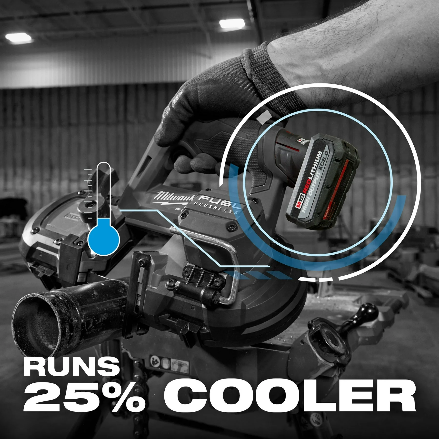 Milwaukee 48-11-2450 M12 REDLITHIUM HIGH OUTPUT XC 5.0Ah Battery Pack (PROMO) - Image 7