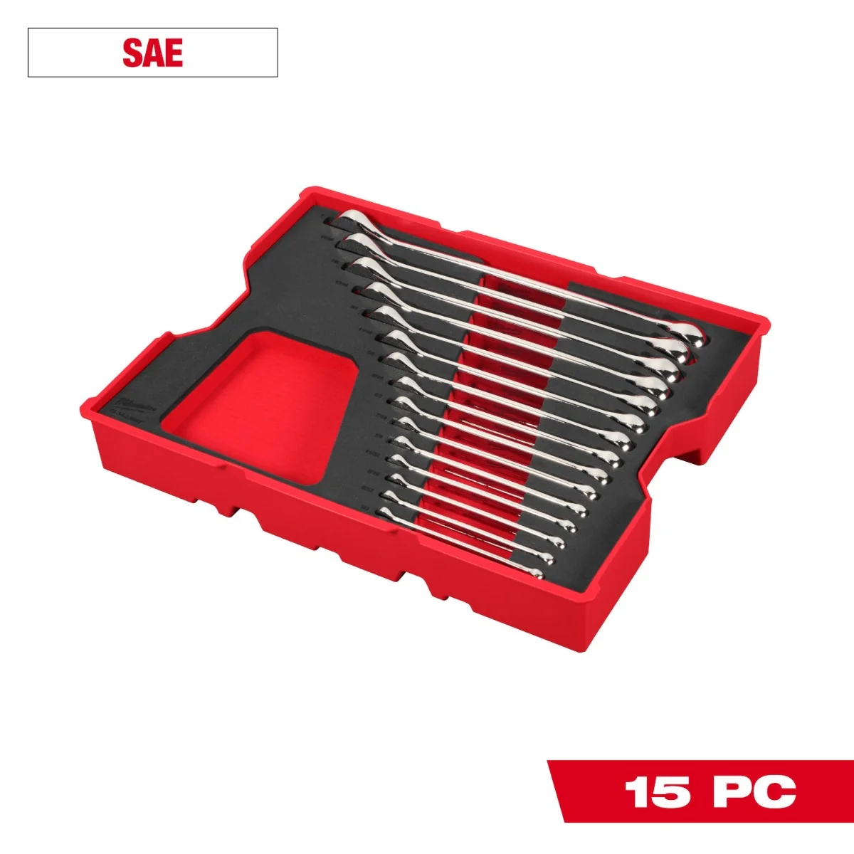Milwaukee 48-22-0155 15-Piece SAE Combination Wrench Set with Tray for PACKOUT Drawers - Image 4