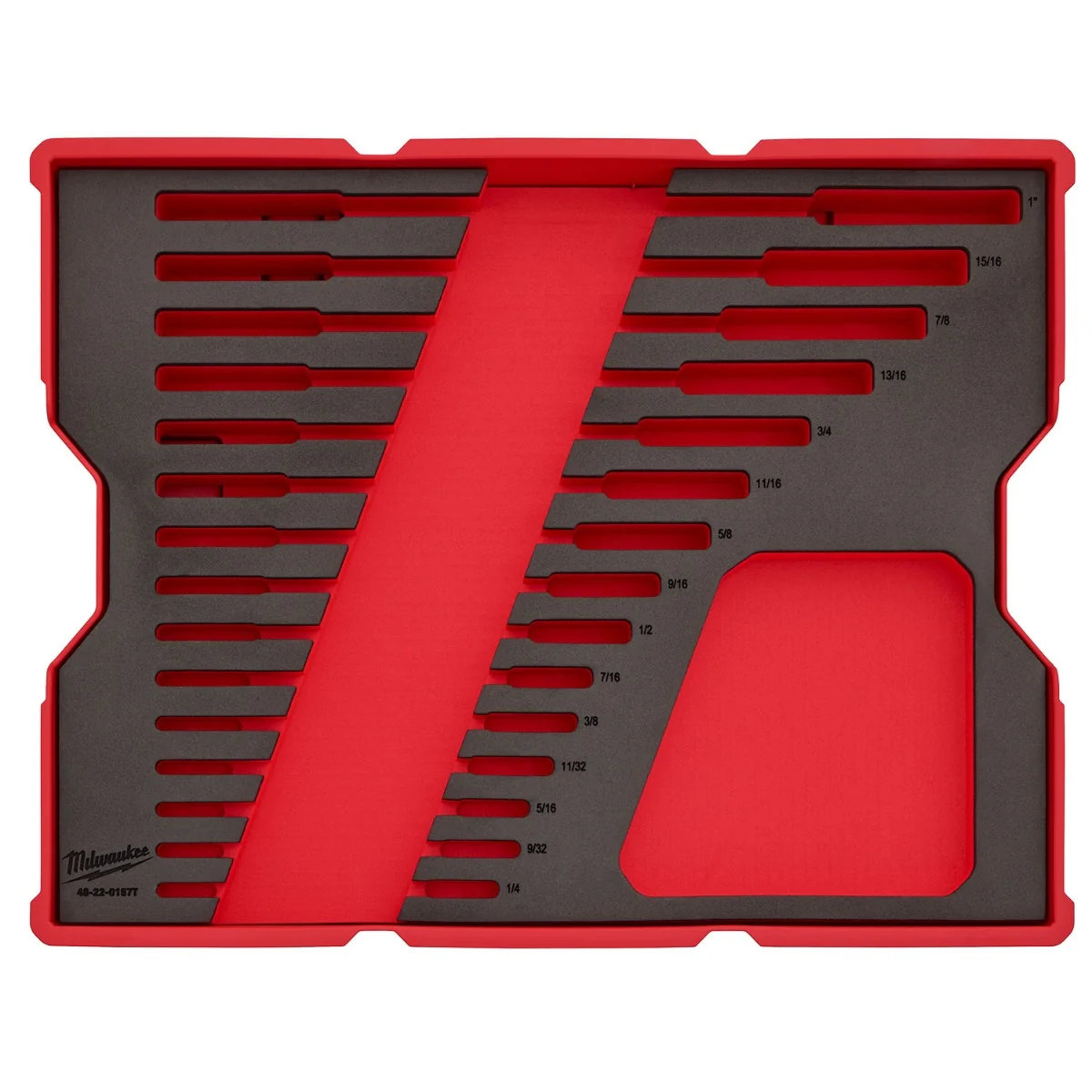 Milwaukee 48-22-0157 15-Piece SAE Ratcheting Combination Wrench Set with Tray for PACKOUT Drawers - Image 6