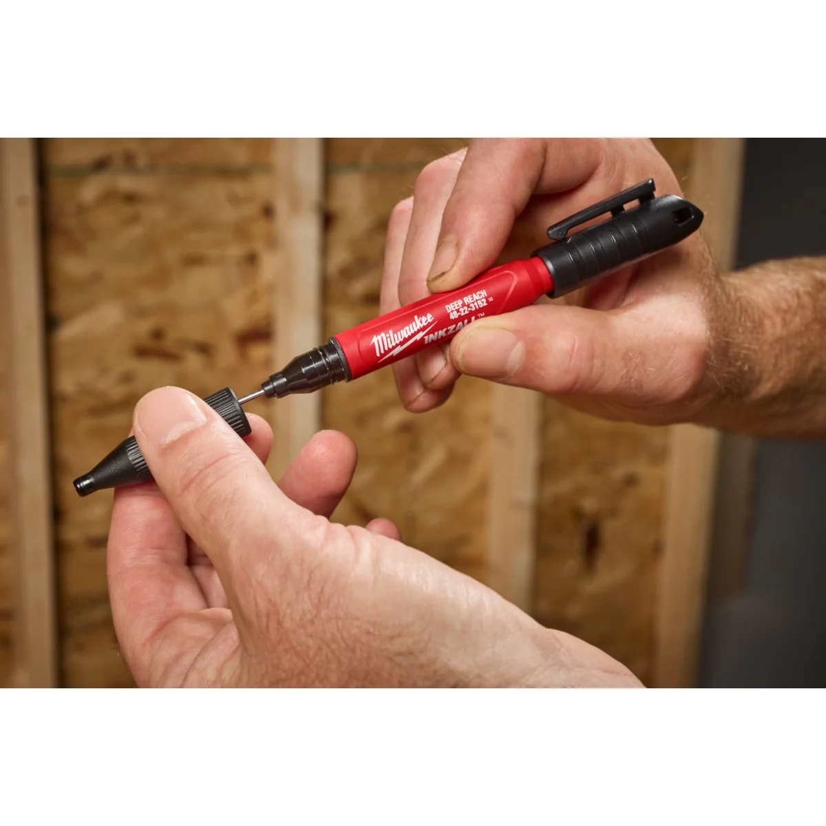 Milwaukee 48-22-3152 INKZALL 2IN1 Deep Reach Ultra Fine Point Black Jobsite Marker - Image 4