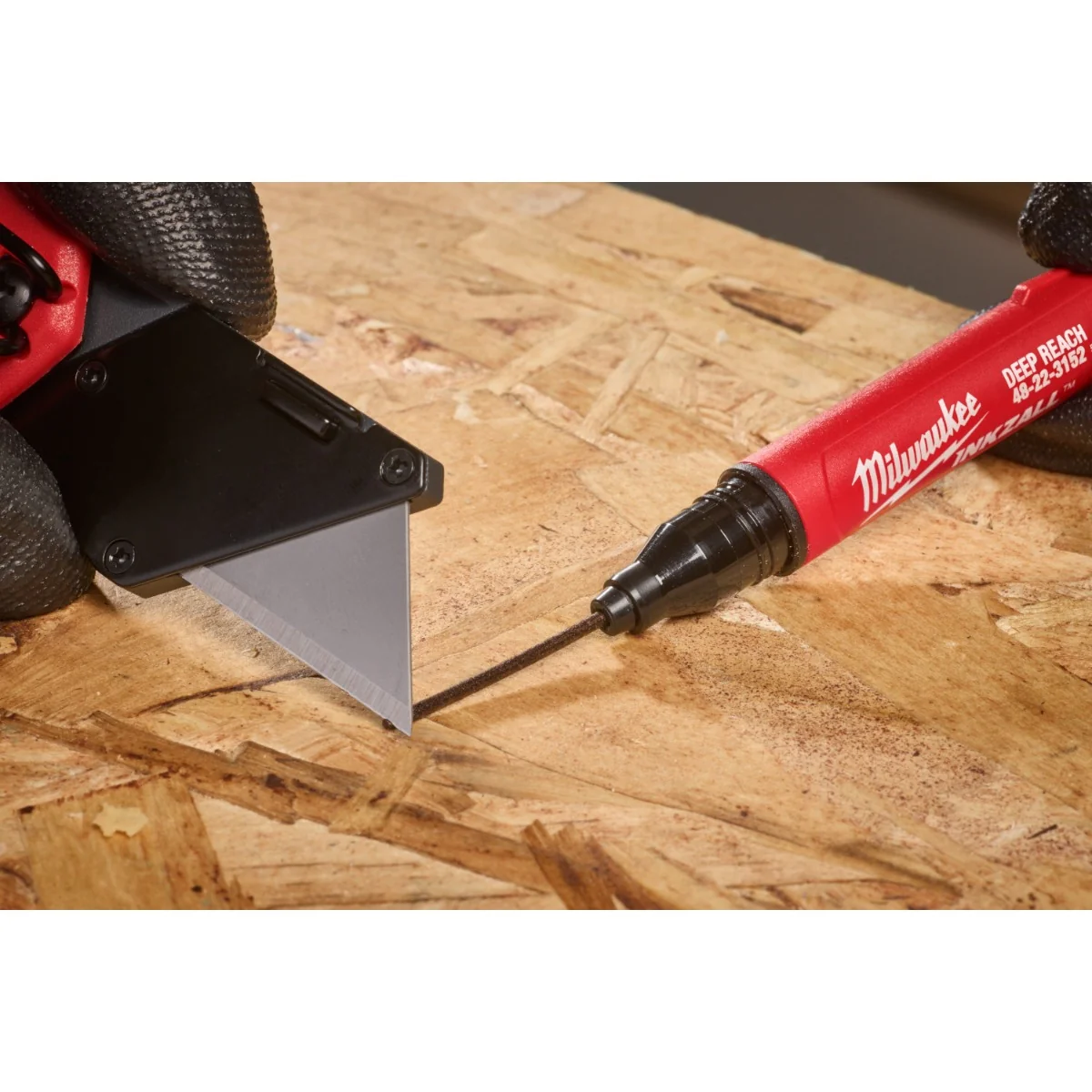 Milwaukee 48-22-3152 INKZALL 2IN1 Deep Reach Ultra Fine Point Black Jobsite Marker - Image 5