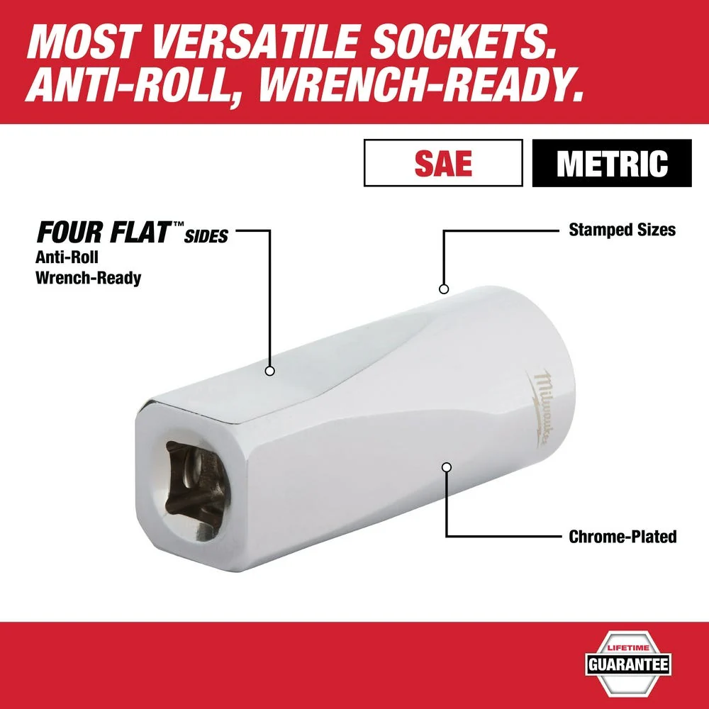 Milwaukee 48-22-9487 47pc 1/2" Drive Ratchet & Socket Set with PACKOUT Organizer - Image 4