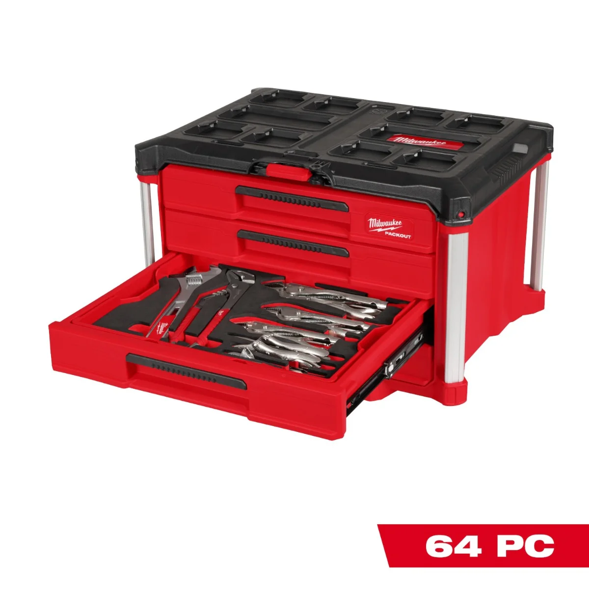 Milwaukee 48-22-9493 64-Piece Hand Tool Set with PACKOUT 4-Drawer Tool Box - Image 4