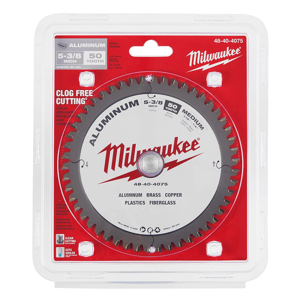 Milwaukee 48-40-4075 5-3/8 in. 50 Teeth Non-Ferrous Metal Circular Saw Blade - Image 6