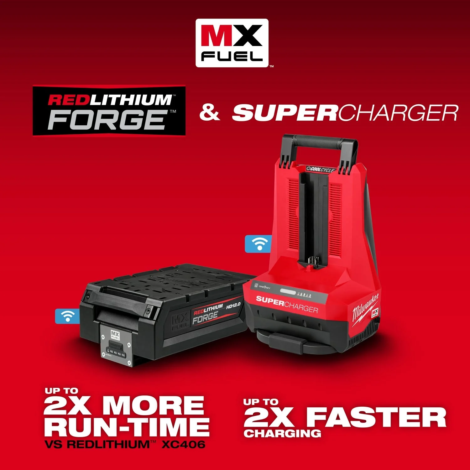 Milwaukee MXFSC-1HD12 MX FUEL REDLITHIUM FORGE HD12.0 BATTERY/SUPER CHARGER EXPANSION KIT - Image 3