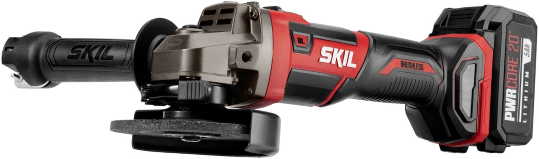 SKIL AG2907-1A PWRCore 20 Brushless 20V 4-1/2" Angle Grinder Kit with 5.0Ah Battery and PWR JUMP Charger - Image 9
