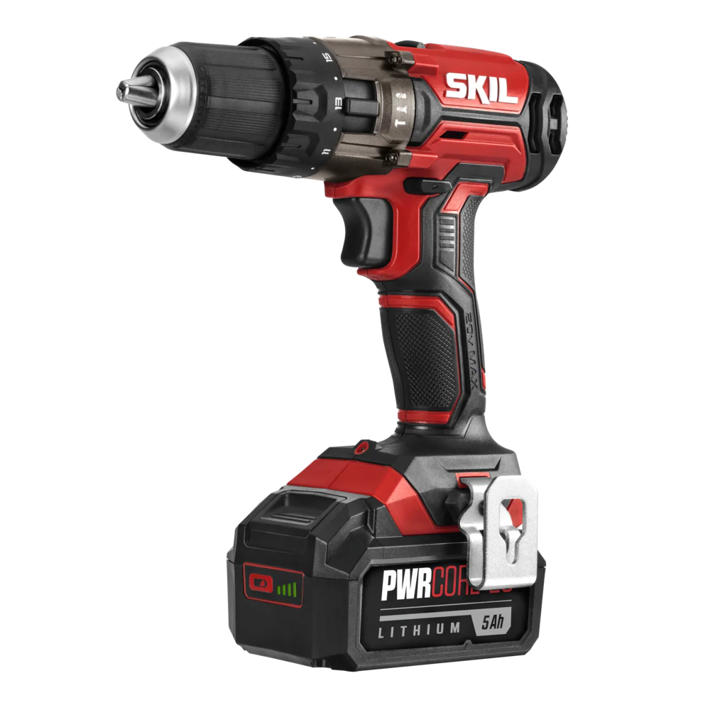 SKIL HD527803 20V 1/2" Hammer Drill Kit with PWRCORE 20 5.0Ah Lithium Battery - Image 4