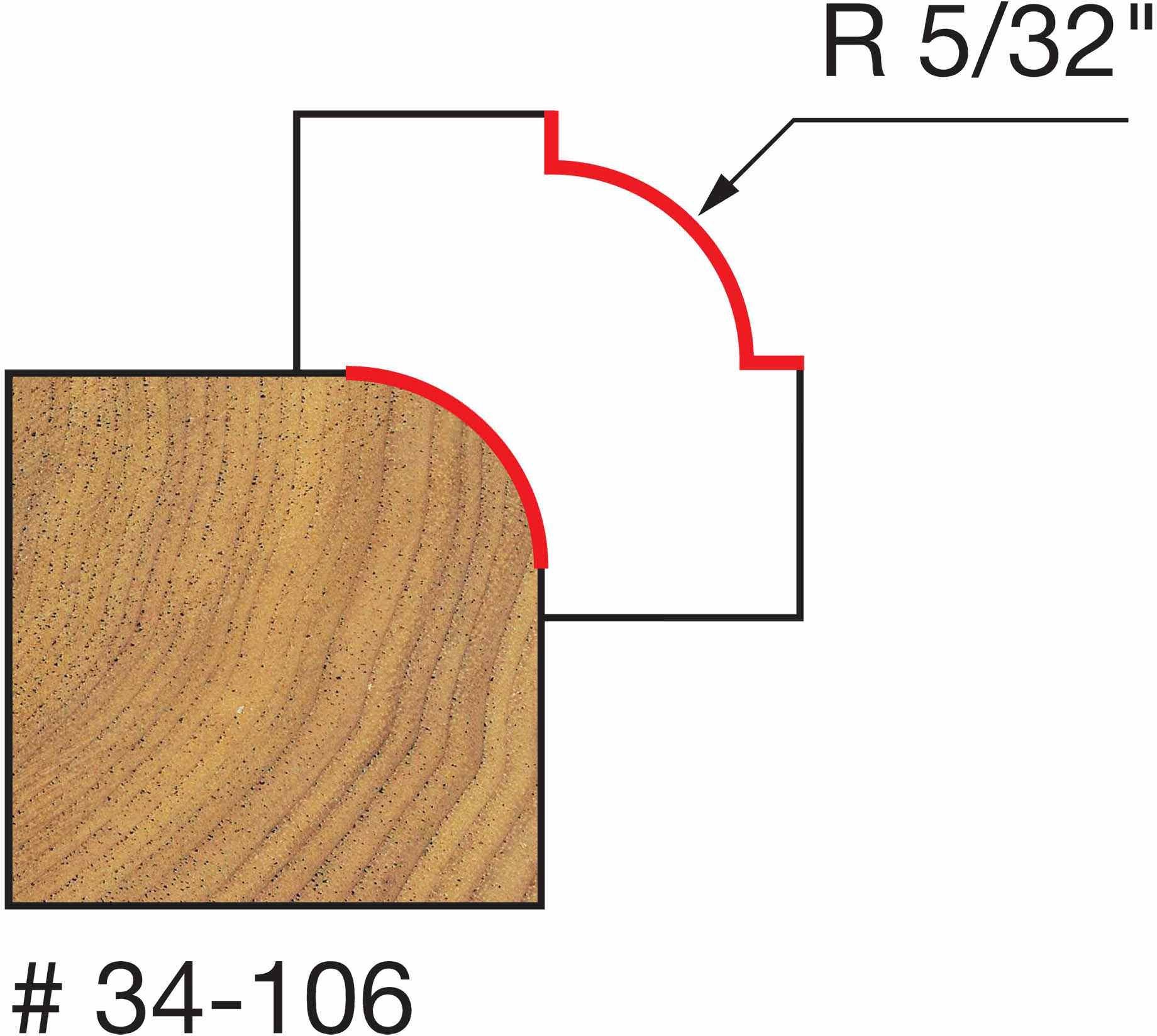 Freud 34-106 5/32-Inch Radius Rounding Over Router Bit - Image 4